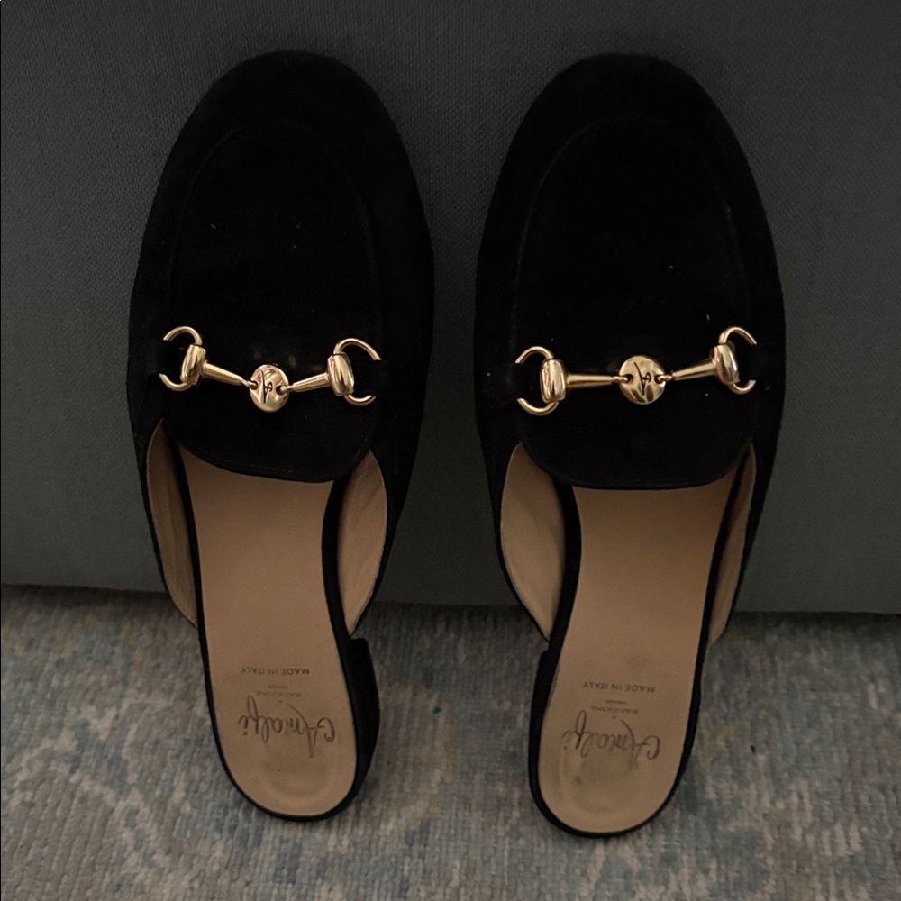 Amalfi by Rangoni Graziosa Horse Bit Flat Mule black suede size 8 - Picture 10 of 12